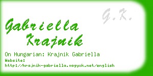 gabriella krajnik business card